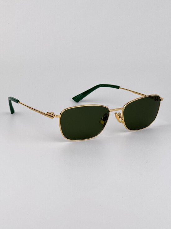 Bottega Veneta Women’s Sunglasses – Gold Green Rectangle (BV1300S 002) main image 6
